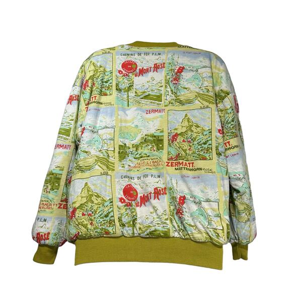 schweiz matterhorn reversible pullover puffer sweatshirt womens - Picture 3 of 11